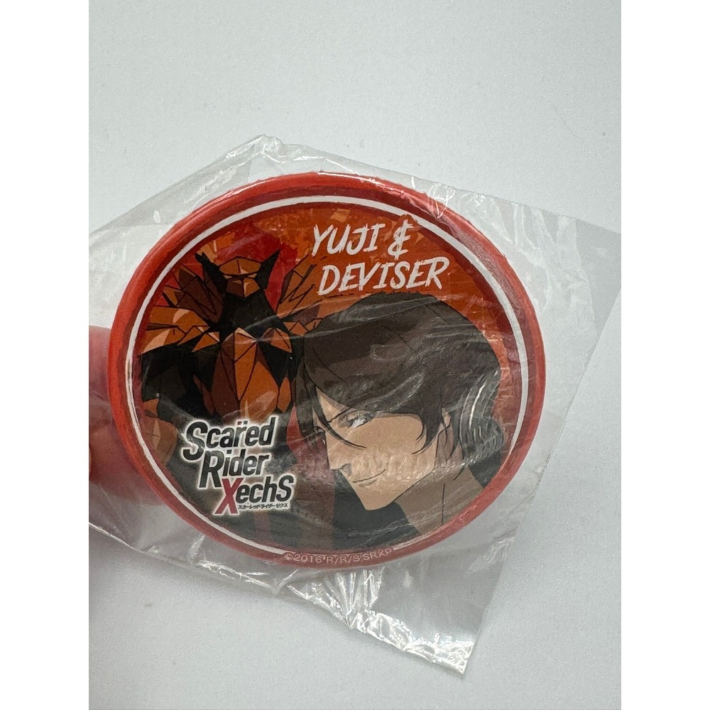 Scared Rider Xechs Yuji & Deviser Anime Pin Badge Button Orange Red SRX